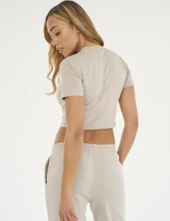 Sale Kaiia Design Bubble Logo Baby Tee Stone Tracksuits | Tracksuits
