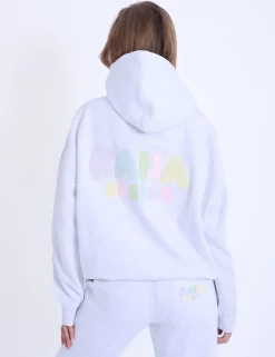 Flash Sale Kaiia Design Bubble Logo Oversized Hoodie in Light Grey Marl & Rainbow Sweatshirt & Hoodies | Hoodies & Sweatshirts