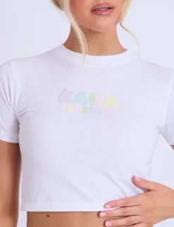 New Kaiia Design Bubble Logo Baby Tee Off White & Rainbow Tracksuits | Tracksuits