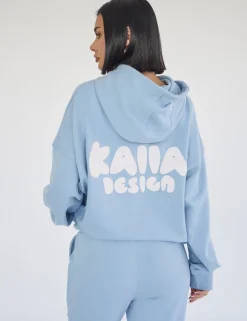 Online Kaiia Design Bubble Logo Oversized Hoodie Baby Blue Sculpt & Leisure | Kaiia The Label