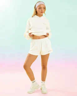 Store Kaiia Design Bubble Logo Sweat Shorts Off White & Rainbow Sculpt & Leisure | Kaiia The Label