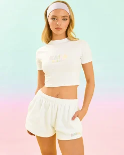 New Kaiia Design Bubble Logo Baby Tee Off White & Rainbow Tracksuits | Tracksuits