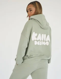 Discount Kaiia Design Bubble Print Oversized Hoodie Green Sculpt & Leisure | Kaiia The Label