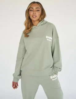 Discount Kaiia Design Bubble Print Oversized Hoodie Green Sculpt & Leisure | Kaiia The Label