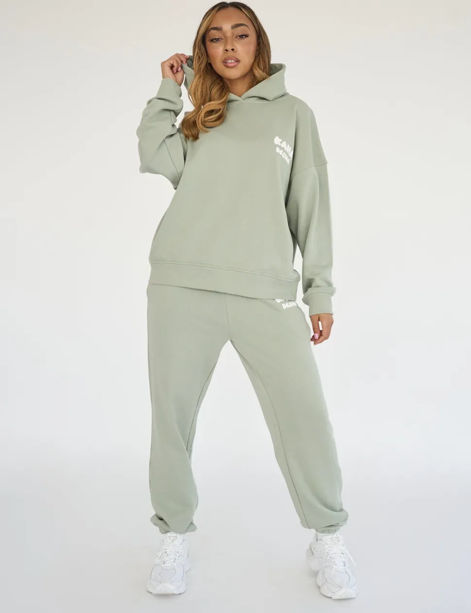 Discount Kaiia Design Bubble Print Oversized Hoodie Green Sculpt & Leisure | Kaiia The Label