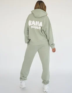 Discount Kaiia Design Bubble Print Oversized Hoodie Green Sculpt & Leisure | Kaiia The Label