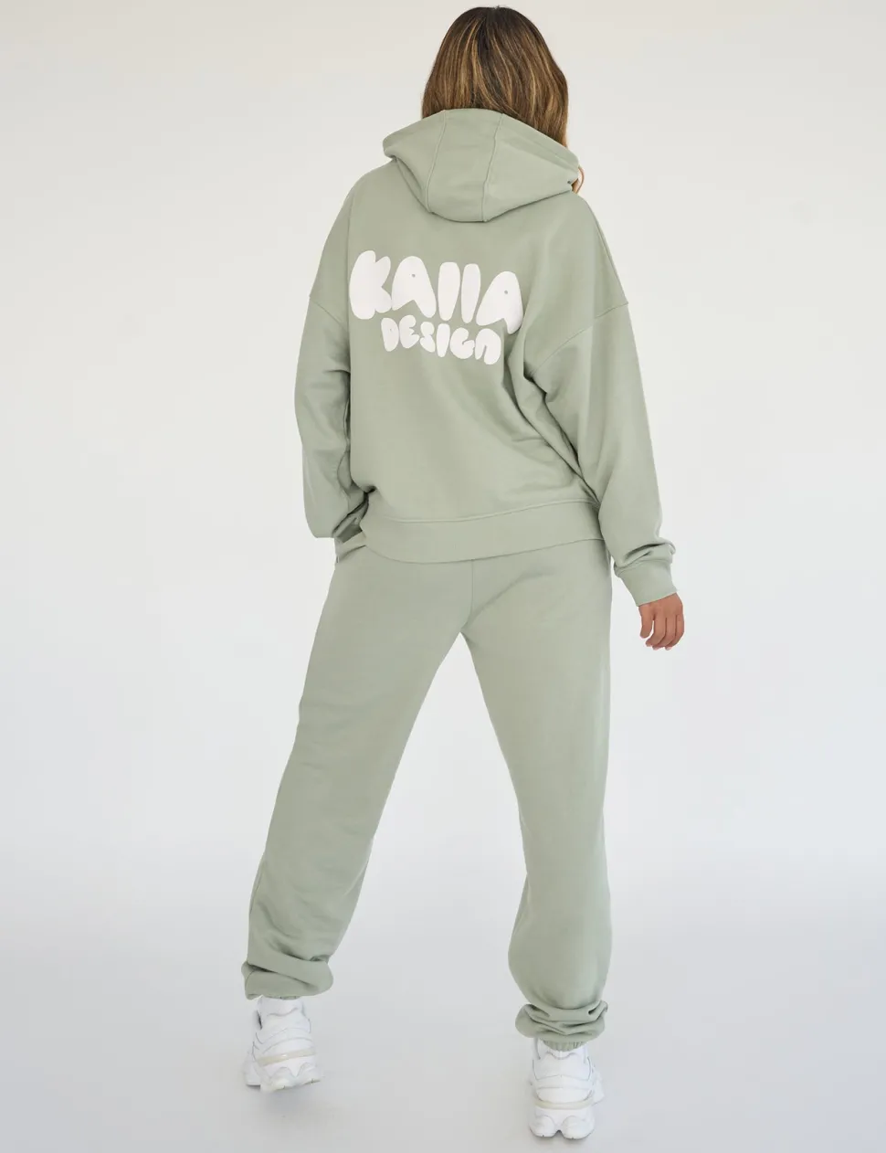 Discount Kaiia Design Bubble Print Oversized Hoodie Green Sculpt & Leisure | Kaiia The Label
