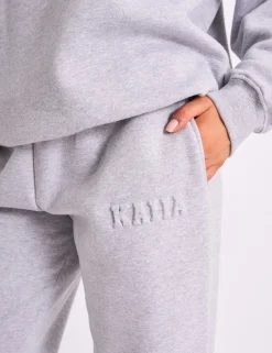 Best Kaiia Embossed Logo Cuffed Joggers Grey Marl Sculpt & Leisure | Kaiia The Label
