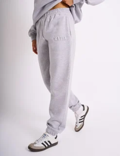 Best Kaiia Embossed Logo Cuffed Joggers Grey Marl Sculpt & Leisure | Kaiia The Label