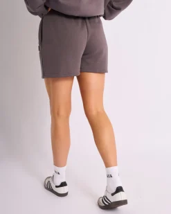 Clearance Kaiia Embossed Logo Sweat Shorts Dark Grey Tracksuits | Tracksuits