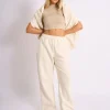 Hot Kaiia Embossed Wide Leg Joggers Sculpt & Leisure | Kaiia The Label