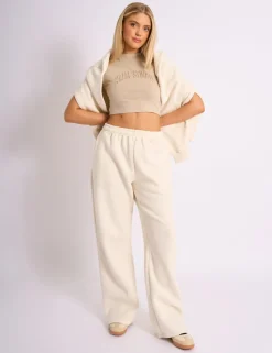 Hot Kaiia Embossed Wide Leg Joggers Sculpt & Leisure | Kaiia The Label