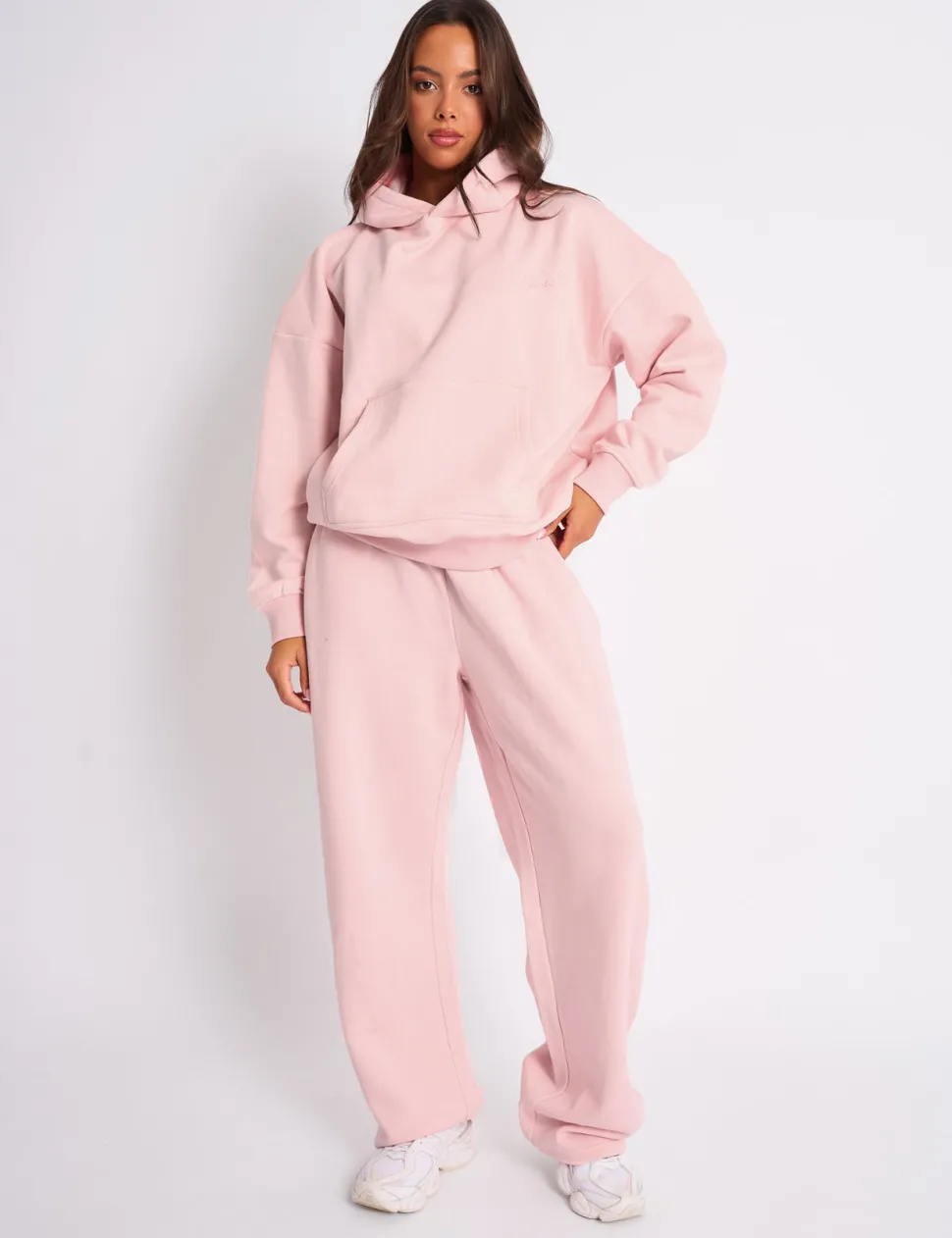Cheap Kaiia Embossed Wide Leg Joggers Pale Pink Sculpt & Leisure | Kaiia The Label