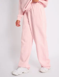 Cheap Kaiia Embossed Wide Leg Joggers Pale Pink Sculpt & Leisure | Kaiia The Label