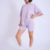 Shop Kaiia Embroidered Bubble Logo Ribbed Cycling Shorts Back In Stock