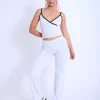 Store Kaiia Fold Over Yoga Pants Light Grey Marl Tracksuits | Tracksuits