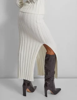 Shop Kaiia Knitted Maxi Skirt in Cream Sculpt & Leisure | Kaiia The Label