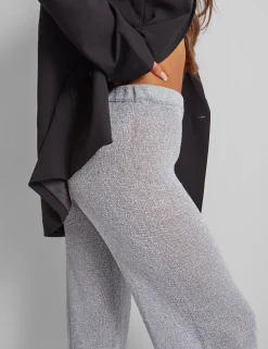 Outlet Kaiia Knitted Metallic Flared Trousers Co-ord in Sculpt & Leisure | Kaiia The Label