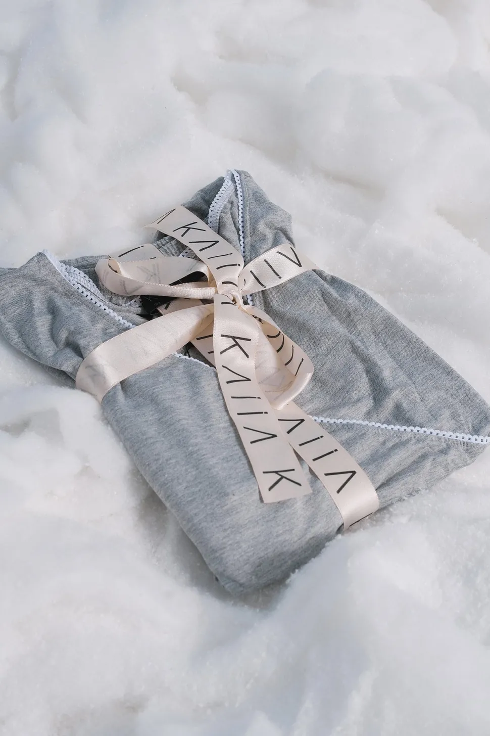 Fashion Kaiia Lace Wrap Top & Trouser Pj Set Grey Melange Sculpt & Leisure | Kaiia The Label