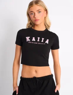 Clearance Kaiia Logo Baby Tee & Pink Sculpt & Leisure | Kaiia The Label