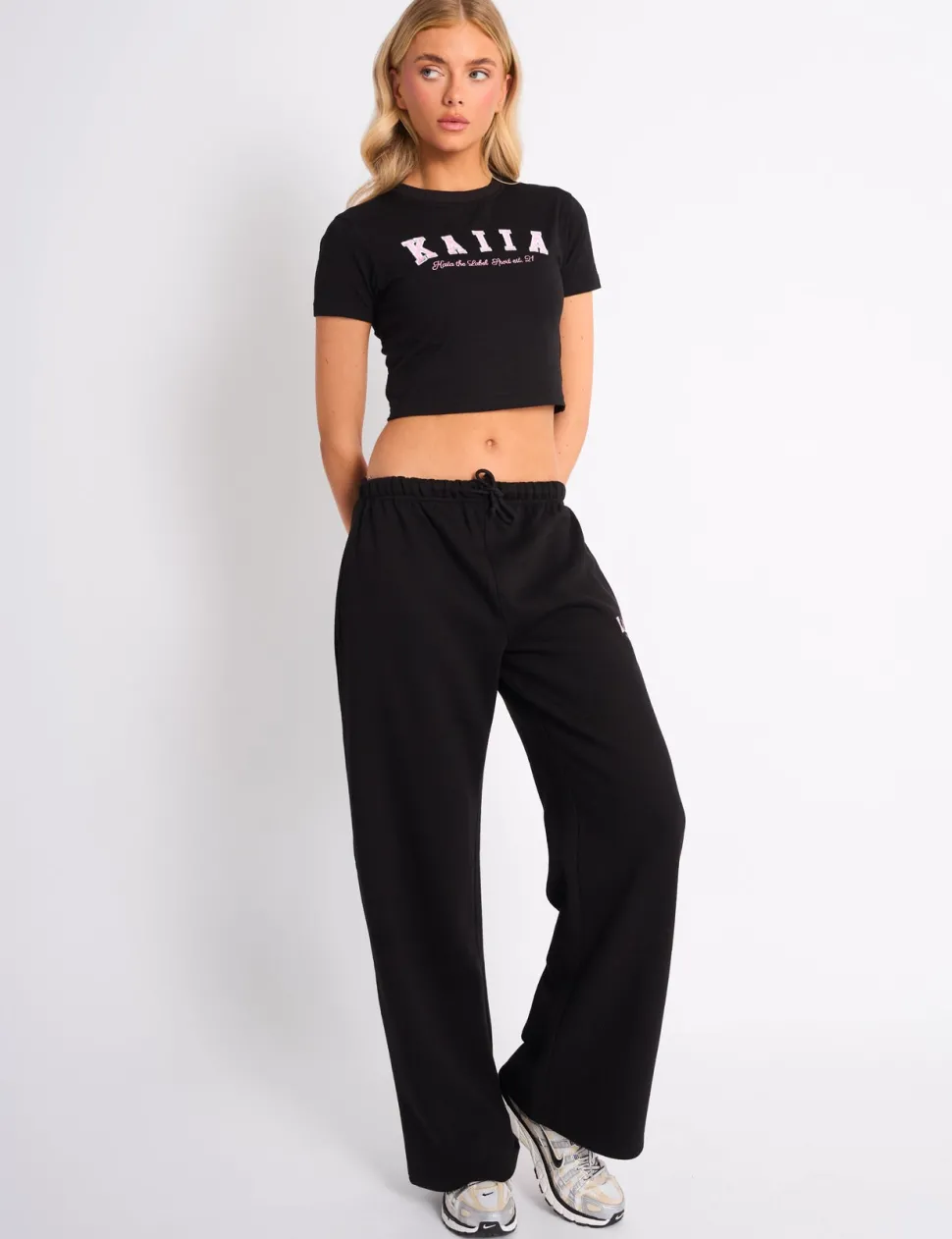 Clearance Kaiia Logo Baby Tee & Pink Sculpt & Leisure | Kaiia The Label