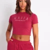 Flash Sale Kaiia Logo Baby Tee Cranberry & Pink Sculpt & Leisure | Kaiia The Label