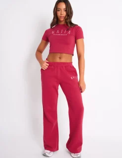 Flash Sale Kaiia Logo Baby Tee Cranberry & Pink Sculpt & Leisure | Kaiia The Label