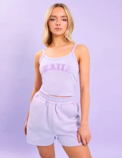 Cheap Kaiia Logo Cami Vest Top Back In Stock | Sculpt & Leisure