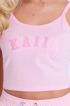 Flash Sale Kaiia Logo Cami Vest Top Baby Back In Stock | Sculpt & Leisure