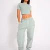 Discount Kaiia Logo Cuffed Joggers Sage Green Sculpt & Leisure | Kaiia The Label