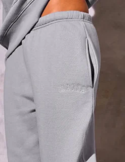 Clearance Kaiia Logo Cuffed Joggers Dove Grey Sculpt & Reset | Sculpt & Leisure