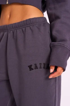 Outlet Kaiia Logo Cuffed Joggers Dark Grey Sculpt & Leisure | Kaiia The Label