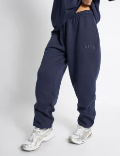 Cheap Kaiia Logo Cuffed Leg Joggers Deep Blue Sculpt & Leisure | Kaiia The Label
