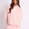 Clearance Kaiia Logo Embossed Oversized Hoodie Pale Pink Sculpt & Leisure | Kaiia The Label