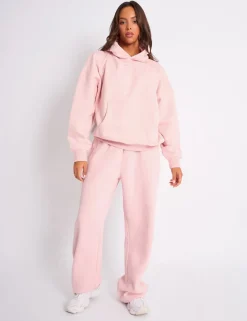 Clearance Kaiia Logo Embossed Oversized Hoodie Pale Pink Sculpt & Leisure | Kaiia The Label