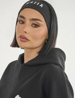 Sale Kaiia Logo Headband Black and White Accessories