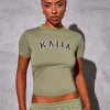 Cheap Kaiia Logo Longline Baby Tee Sculpt & Reset | Sculpt & Leisure