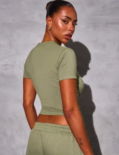 Cheap Kaiia Logo Longline Baby Tee Sculpt & Reset | Sculpt & Leisure