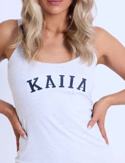 New Kaiia Logo Mini Cami Dress Light Grey Marl Sculpt & Leisure | Kaiia The Label