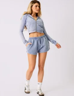 New Kaiia Logo Mini Sweat Shorts Washed Sculpt & Leisure | Kaiia The Label