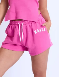 Online Kaiia Logo Mini Sweat Shorts Hot Back In Stock | Sculpt & Leisure