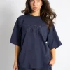 Sale Kaiia Logo Oversized T-Shirt Deep Blue Sculpt & Leisure | Kaiia The Label