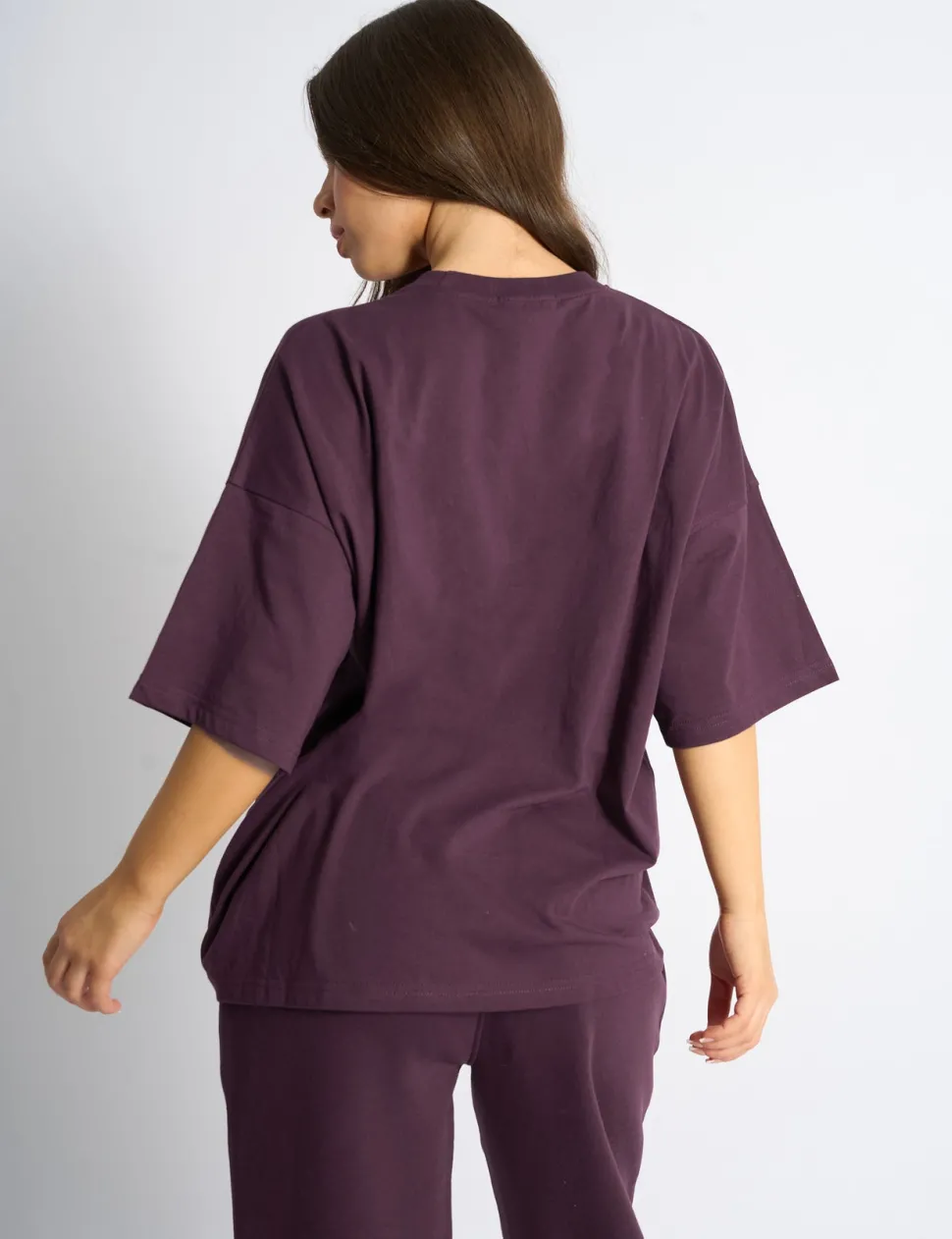 Sale Kaiia Logo Oversized T-Shirt Dark Cherry Sculpt & Leisure | Kaiia The Label