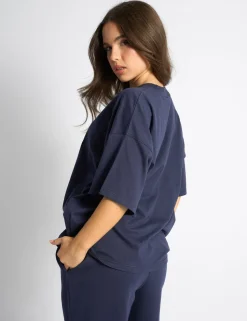 Sale Kaiia Logo Oversized T-Shirt Deep Blue Sculpt & Leisure | Kaiia The Label