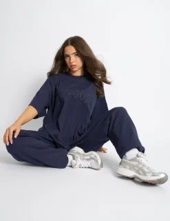 Sale Kaiia Logo Oversized T-Shirt Deep Blue Sculpt & Leisure | Kaiia The Label