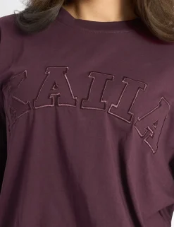 Sale Kaiia Logo Oversized T-Shirt Dark Cherry Sculpt & Leisure | Kaiia The Label