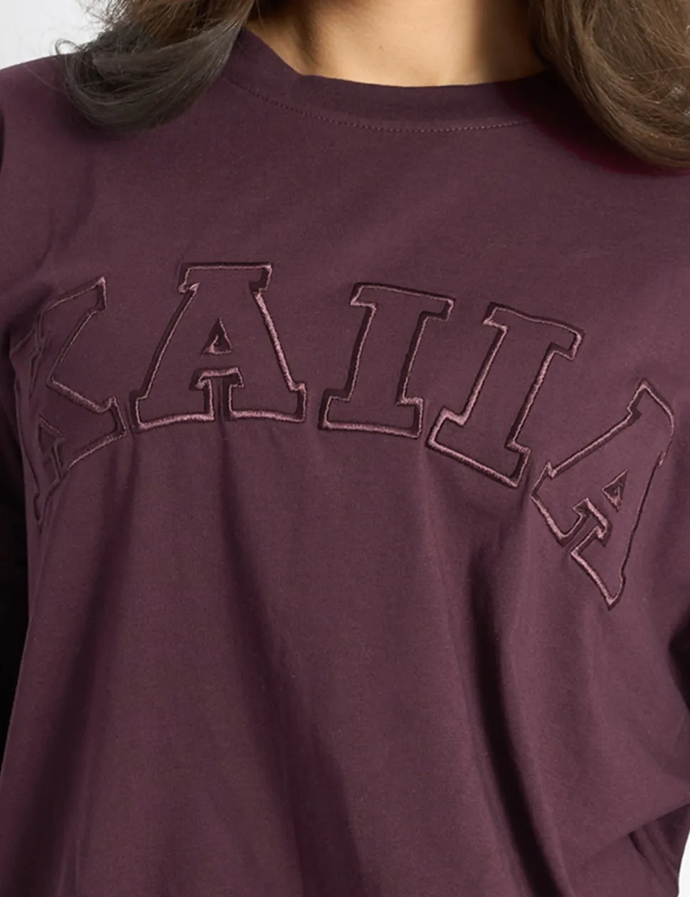 Sale Kaiia Logo Oversized T-Shirt Dark Cherry Sculpt & Leisure | Kaiia The Label