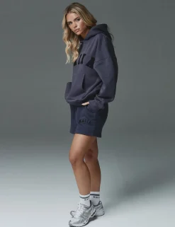 Fashion Kaiia Logo Relaxed Sweat Short Dark Curve | Sculpt & Leisure