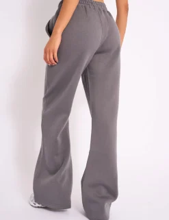 Flash Sale Kaiia Logo Straight Leg Joggers Slate Grey Sculpt & Reset | Sculpt & Leisure