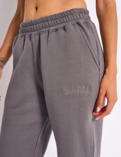 Flash Sale Kaiia Logo Straight Leg Joggers Slate Grey Sculpt & Reset | Sculpt & Leisure